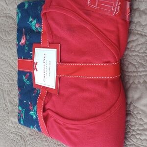 Charter Club Women's 2 Piece Pajamas Set Long Sleeve Red Soft Knit Size XXL NWOT